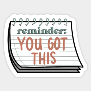 reminder note Sticker